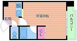 ディアコート 1Kの間取図画像