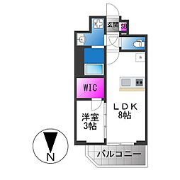 エスリード大阪城EAST 1LDKの間取図画像