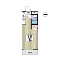 ジョイフル大和南 ワンルームの間取図画像