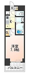 Osaka Metro中央線 朝潮橋駅 徒歩3分の賃貸マンション 5階1Kの間取り