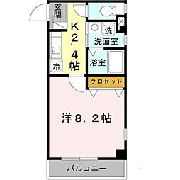 JR片町線(学研都市線) 徳庵駅 徒歩8分の賃貸マンション 3階1Kの間取り