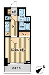 KDXレジデンス雪谷大塚 1Kの間取図画像