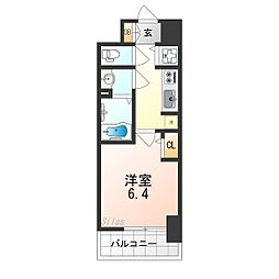 S-RESIDENCE堺湊駅前azure 14階1Kの間取り