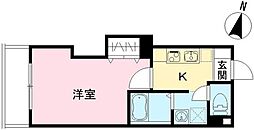 おおさか東線 城北公園通駅 徒歩11分の賃貸アパート 2階1Kの間取り