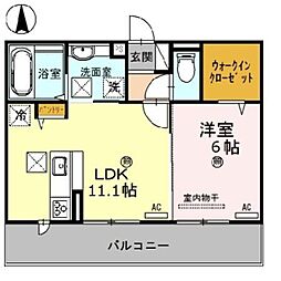 南海線 和歌山市駅 徒歩16分の賃貸アパート 2階1LDKの間取り