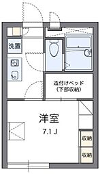 レオパレスイシイ 1階1Kの間取り
