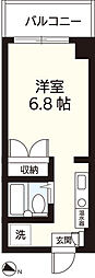 ドエル西船 ワンルームの間取図画像