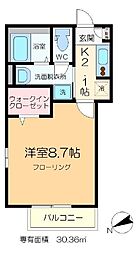 エーデルハイム旭 1Kの間取図画像