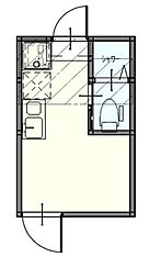 GrandStudioKitatoda ワンルームの間取図画像