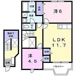 フローラ 3LDKの間取図画像