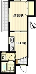ライオンズマンション妙蓮寺第6 1DKの間取図画像