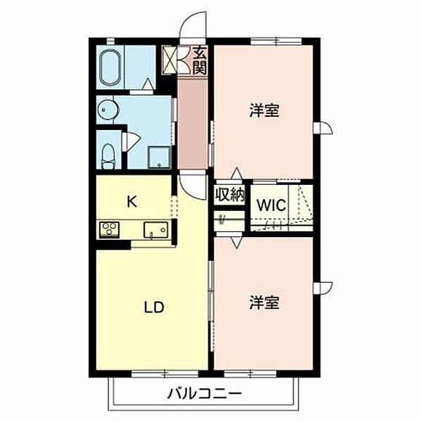 ジョイ初芝荘園 0201｜大阪府堺市東区日置荘西町７丁(賃貸アパート2LDK・2階・57.00㎡)の写真 その2