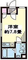都営新宿線 菊川駅 徒歩4分の賃貸マンション 1階ワンルームの間取り