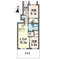 エルム白鷺 00101 ｜ 東京都中野区白鷺２丁目13-25（賃貸マンション2SLDK・1階・73.80㎡） その2