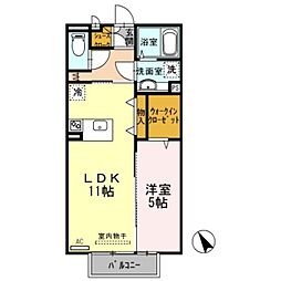 ソフィアルーチェ 2階1LDKの間取り