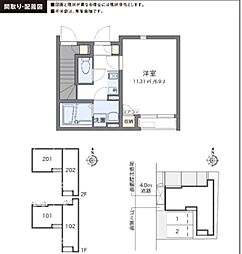 CLEINOHIRO 1Kの間取図画像