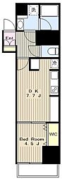 ライムレジデンス町田 1DKの間取図画像