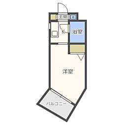 メゾン・ド・オセアン ワンルームの間取図画像