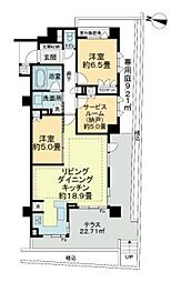 ライオンズ中野南台グリーンゲート 2SLDKの間取図画像