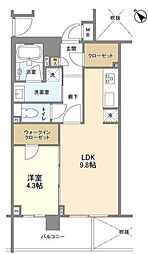 Daffitto天王洲 1LDKの間取図画像