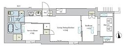 ブリリアイスト浅草 1SLDKの間取図画像