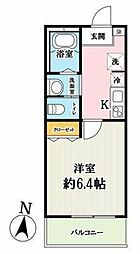 (仮称)キャメル南越谷6 1Kの間取図画像