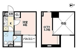 ソラーナ新今里 1Kの間取図画像