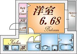 間取図画像 1K