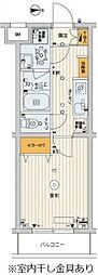 スカイコートパレス千川 3階1Kの間取り