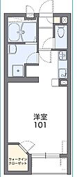レオネクストシルビアン 1Kの間取図画像