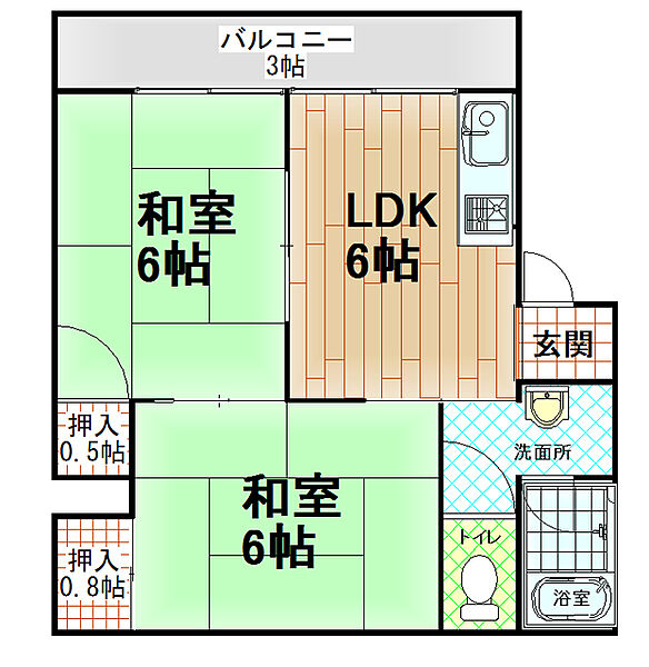 静岡県伊豆の国市南條(賃貸アパート2DK・2階・33.47㎡)の写真 その2