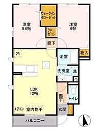 間取図画像 2LDK
