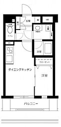 ソシエ東長崎 1DKの間取図画像