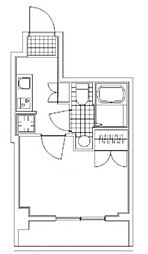 スカイコート日本橋3 1Kの間取図画像