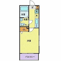 都営大江戸線 西新宿五丁目駅 徒歩3分の賃貸マンション 3階1Kの間取り