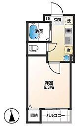 ウェルコートお花茶屋 1Kの間取図画像