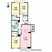 シャーメゾンガーデンズ神辺 A0302 ｜ 佐賀県鳥栖市神辺町1593-7（賃貸マンション3LDK・3階・80.41㎡） その2