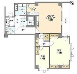 ステラメゾン碑文谷 2LDKの間取図画像