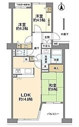 モナージュ旗の台 2階3LDKの間取り