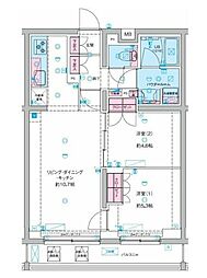 GENOVIA竹ノ塚 2LDKの間取図画像