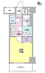 ディクオーレ仙川 1Kの間取図画像