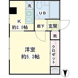 メゾンI&S 1Kの間取図画像