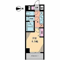 パロス・コート 1Kの間取図画像