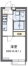 フェリオ東日暮里 1Kの間取図画像