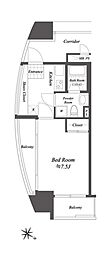 セイラン水天宮前 1Kの間取図画像
