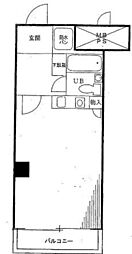 ダイアパレス北千住第2 ワンルームの間取図画像