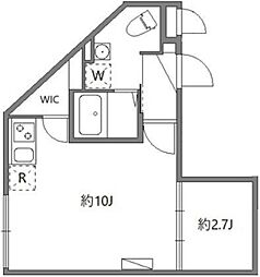ソラシアレジデンス早稲田 3階1LDKの間取り