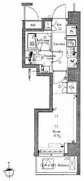 シーフォルム北品川 1Kの間取図画像