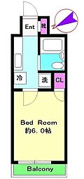 プリミエールよみうりランド 1Kの間取図画像
