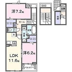 ベル・ファミーユ 2LDKの間取図画像
